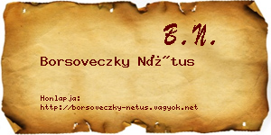 Borsoveczky Nétus névjegykártya